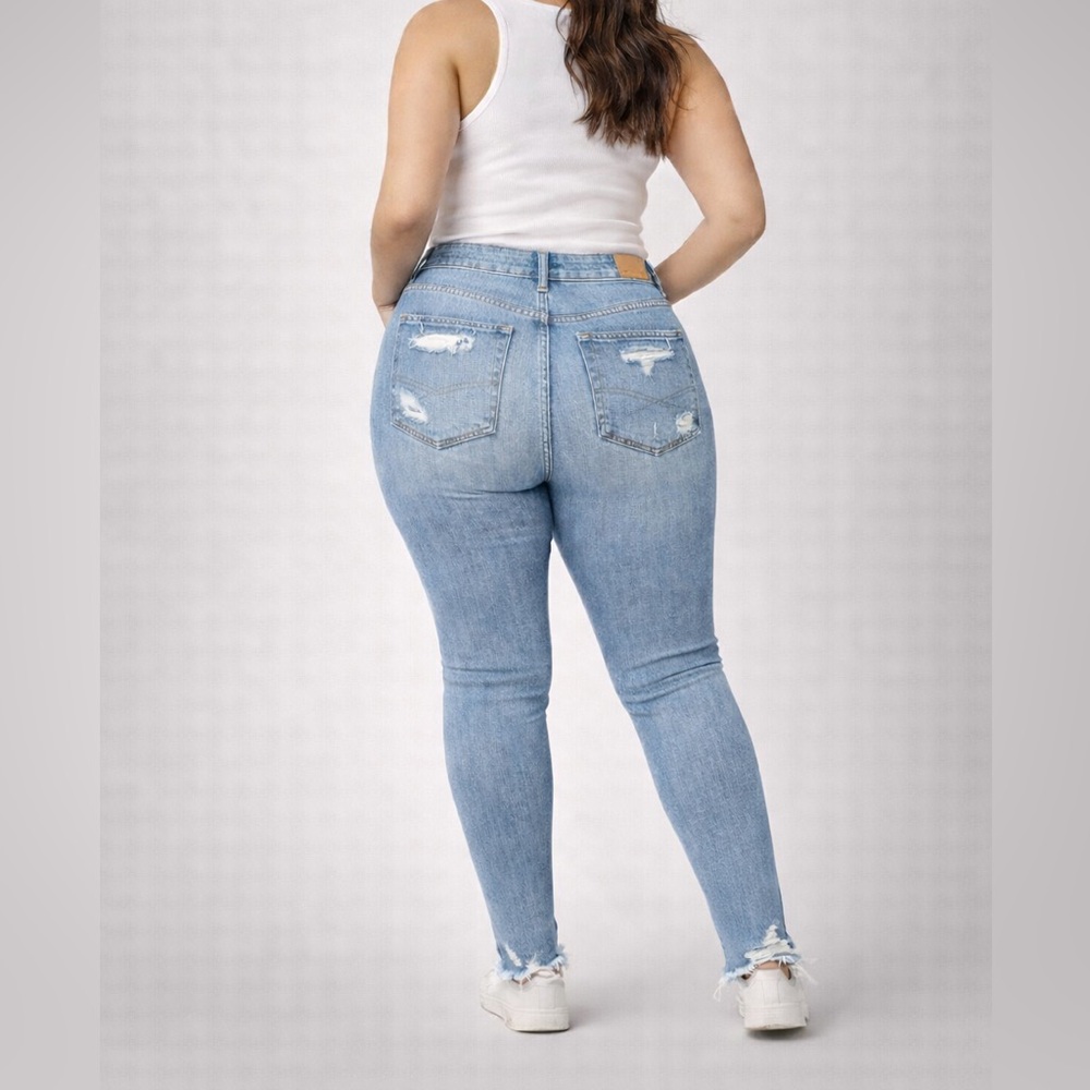 American Eagle Outfitters Women Next Level Stretch Curvy High Rise Jegging sz 12 - Picture 2 of 9